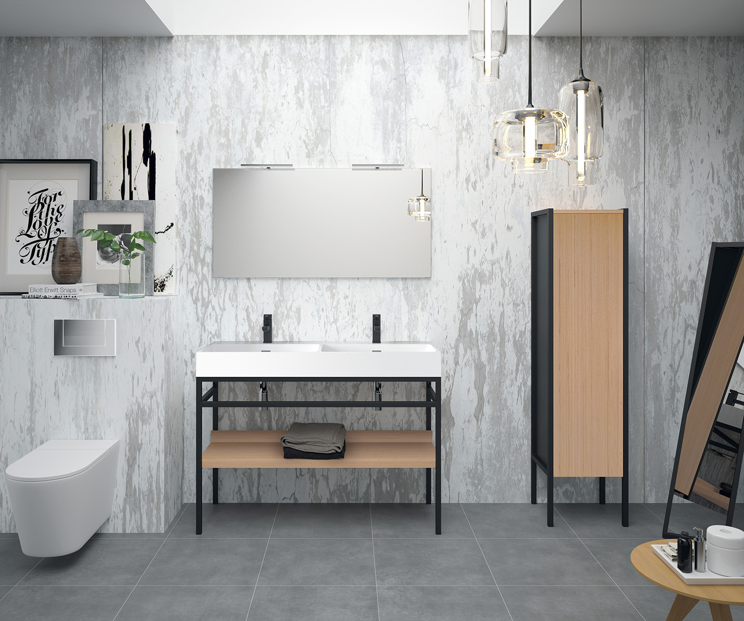 STEEL.AMB05 Meuble de salle de bain à Gland