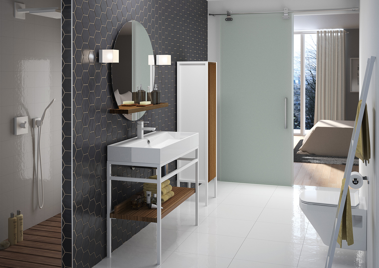 STEEL.AMB12 Meuble de salle de bain à Vevey