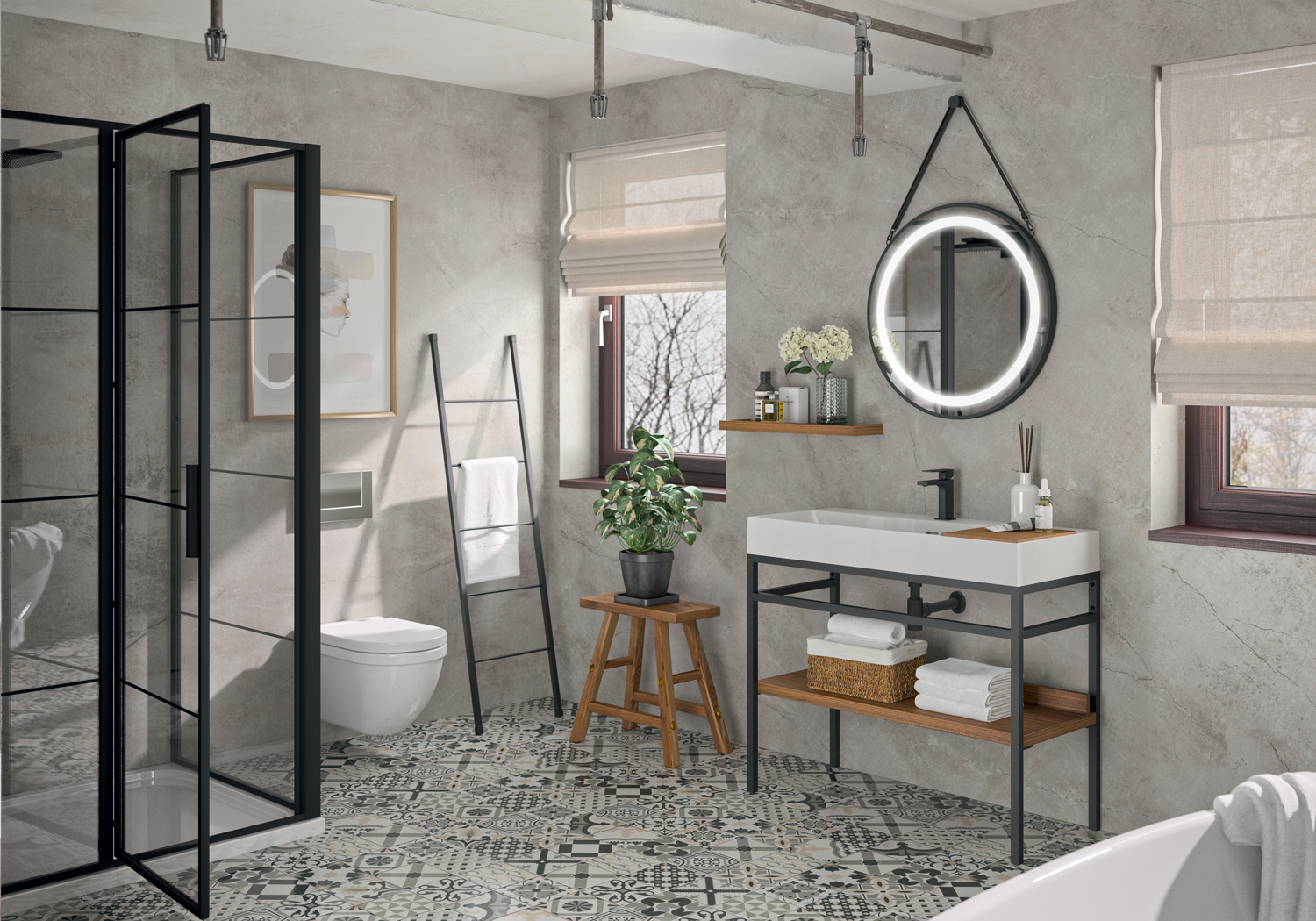 STEEL.AMB16 Meuble de salle de bain à Vevey